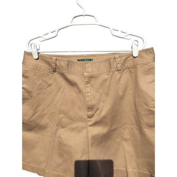 Ralph Lauren womens khaki shorts plus size 16 beige modest classic preppy cotton - Picture 4 of 12